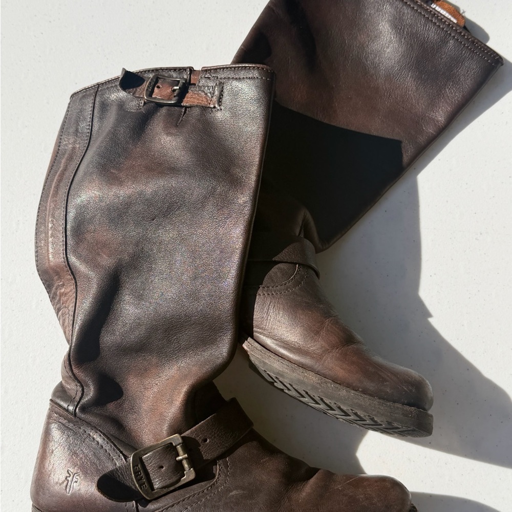 Frye Tan Leather Boots